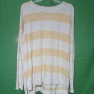 Natural Reflections Yellow and White Striped Sweater